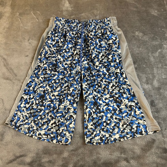 Nike Athletic Shorts Blue Camo Activewear Casual Sport Training Gym Youth Small - Picture 1 of 15